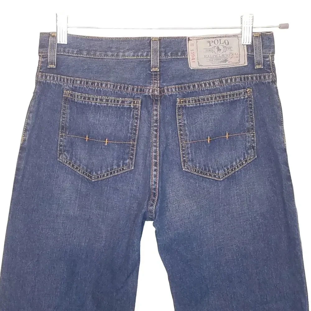 Polo by Ralph Lauren Vintage 100% Cotton Straight Leg Denim jean Sz 18Y-30 x 29